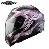 Nenki Womne Butterfly Printing Full Face Helmet Street Motorbike Riding Racing Dot Clear Lens Shield